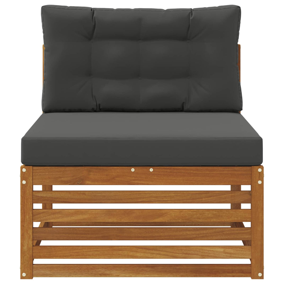 Outdoor Middle sofa Solid Acacia Wood Natural