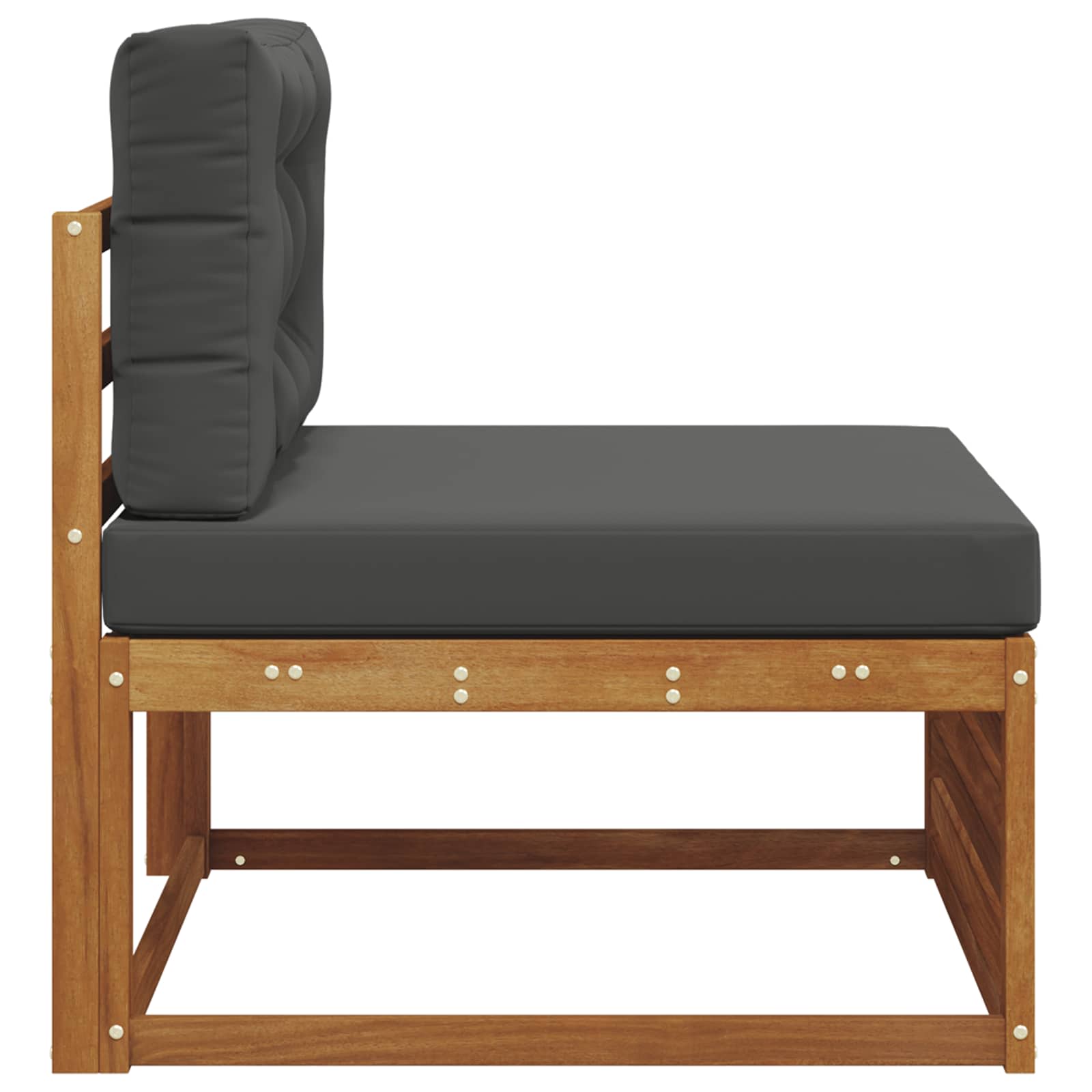 Outdoor Middle sofa Solid Acacia Wood Natural