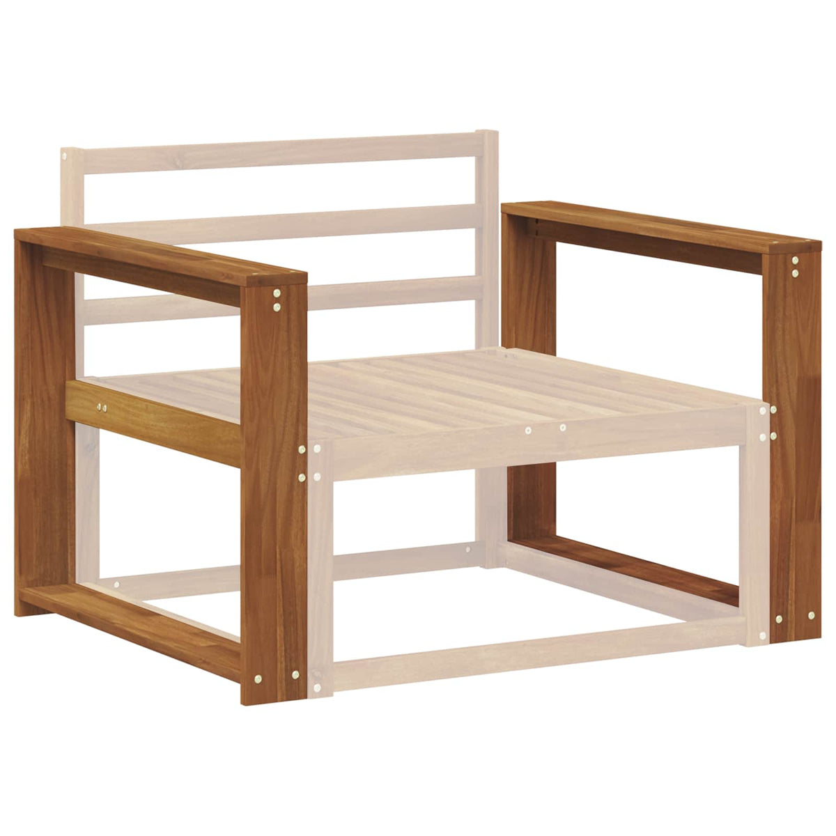 Armrest 2 pcs Natural 78 x 10 x 61 cm Solid Acacia Wood