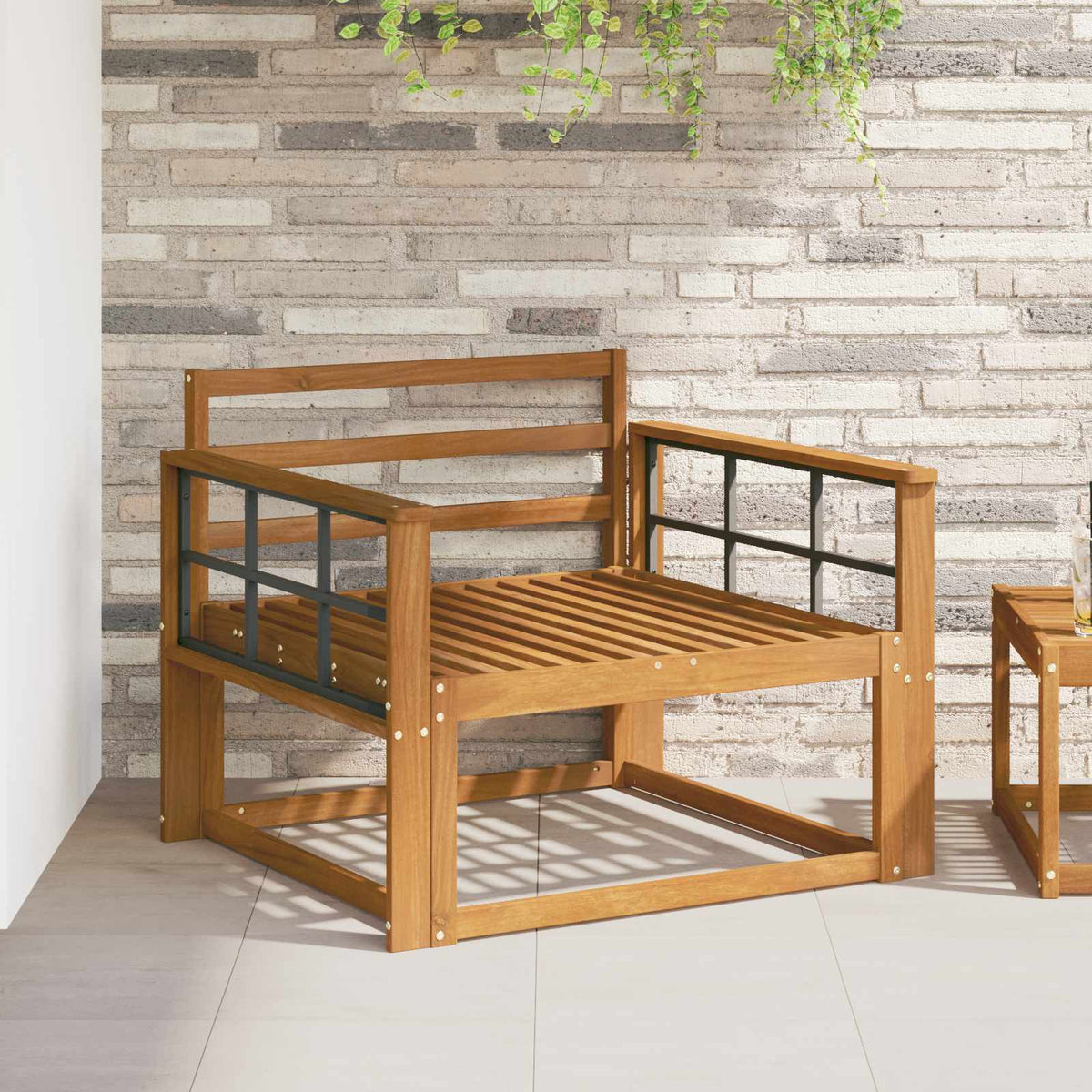 Armrest 2 pcs Natural 78.5 x 6 x 61 cm Solid Acacia Wood