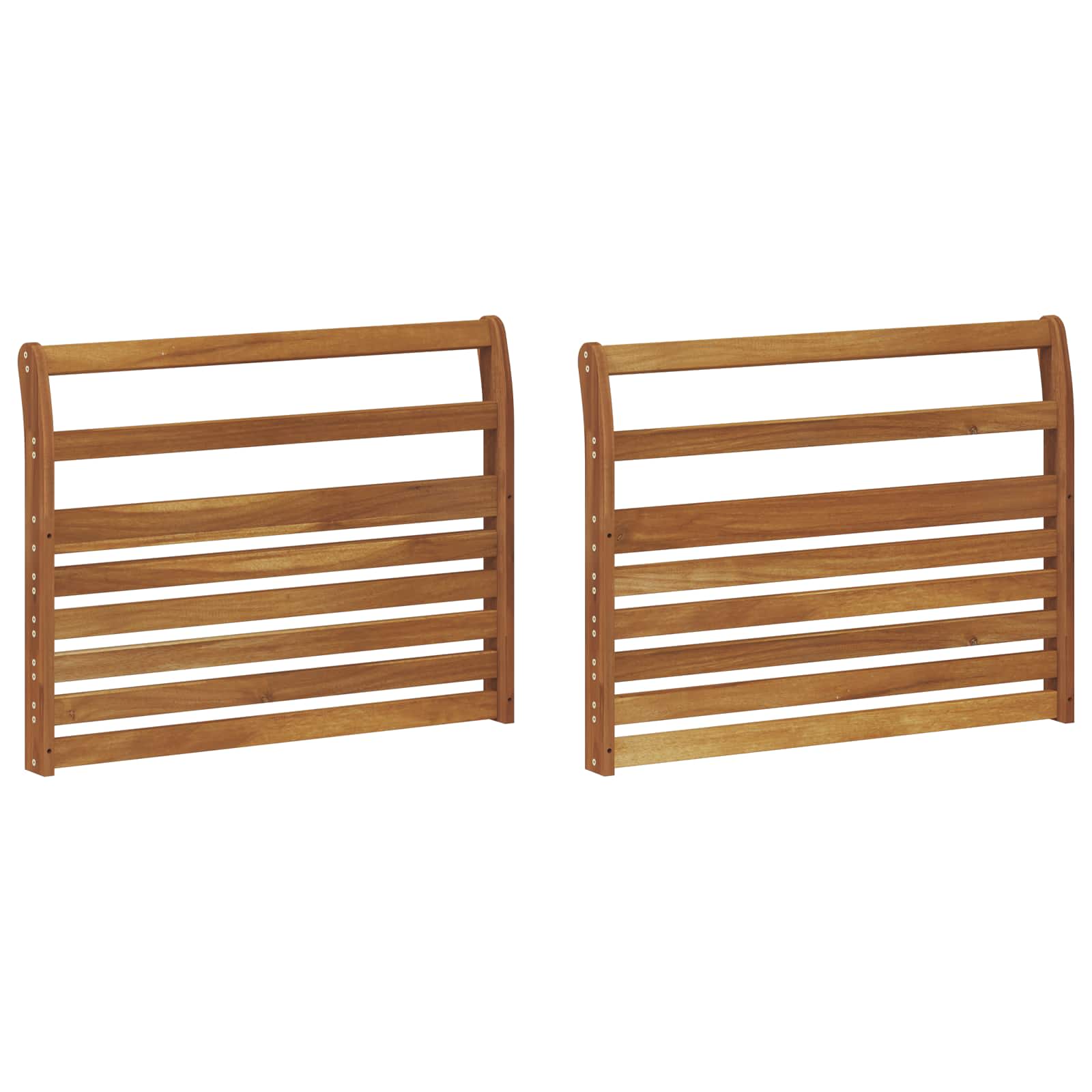 Armrest 2 pcs Natural 78.5 x 8 x 60 cm Solid Acacia Wood