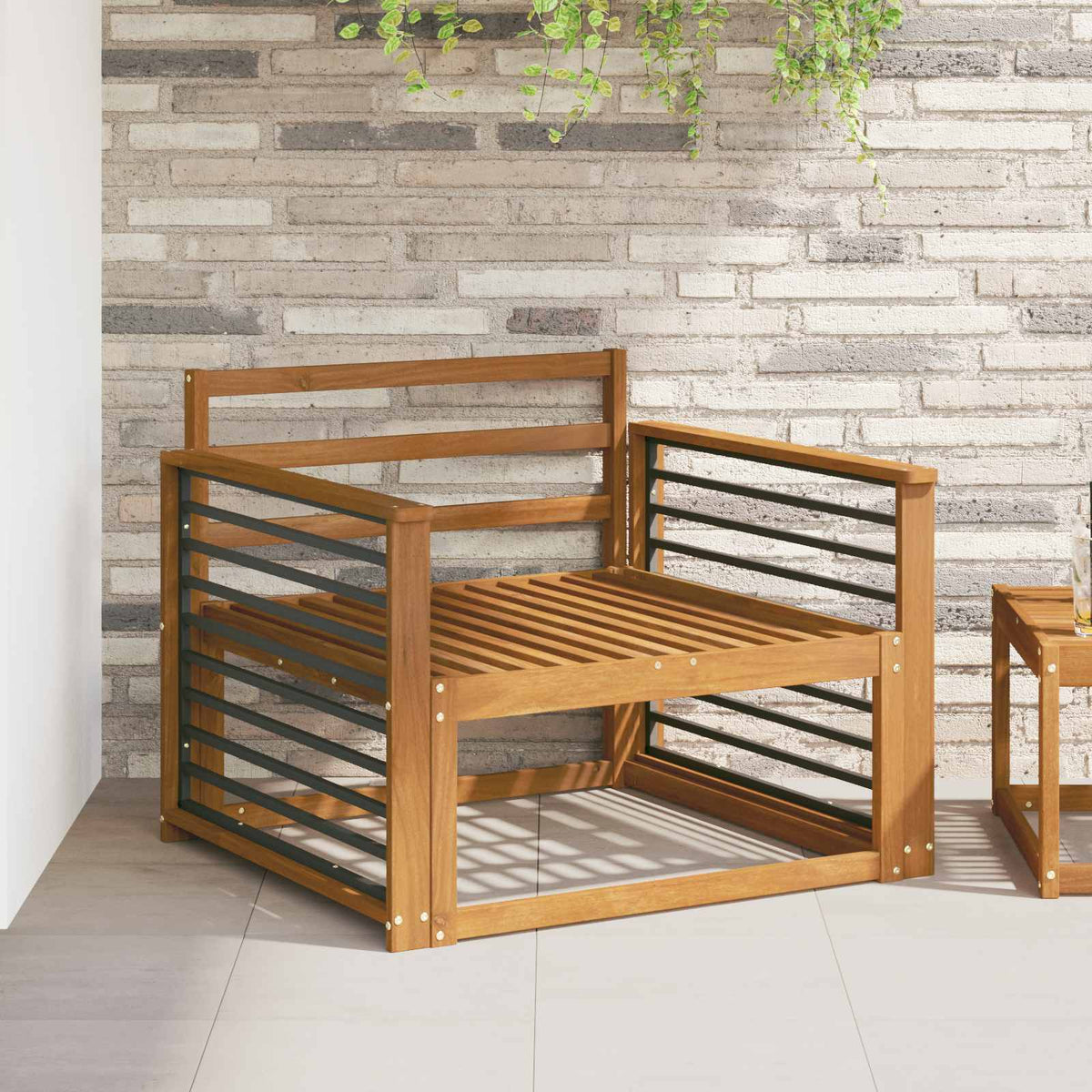 Armrest 2 pcs Natural 80 x 6 x 61 cm Solid Acacia Wood