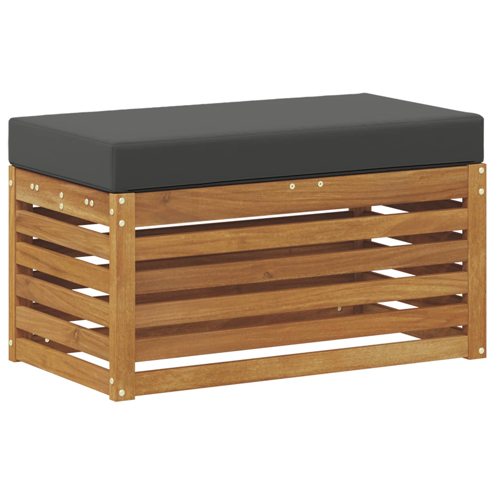 Outdoor Stool Bench Solid Acacia Wood Natural