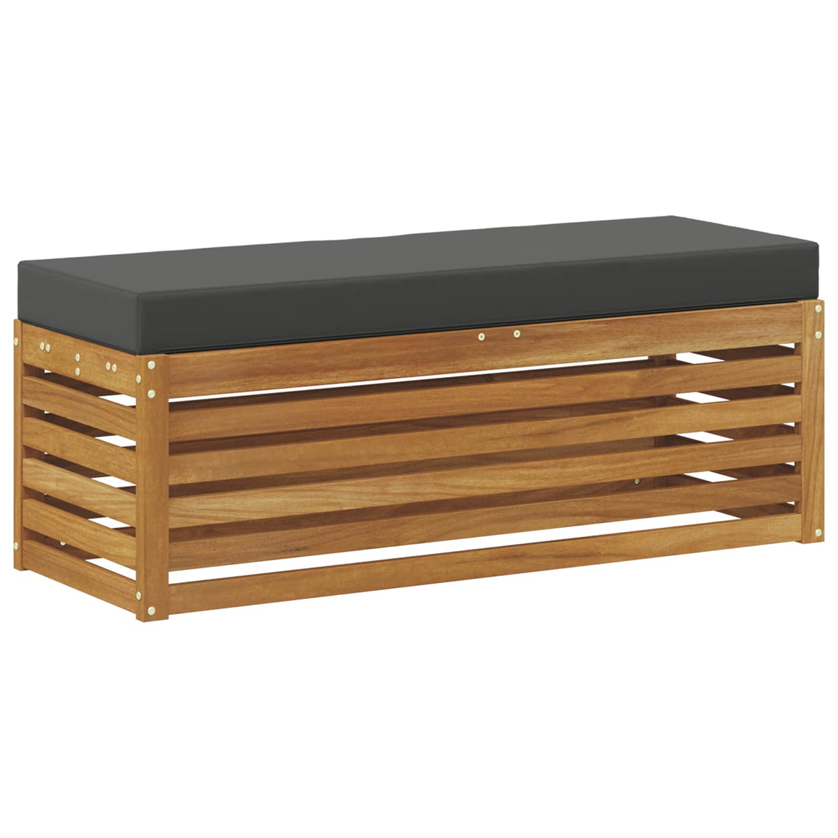 Stool Bench Natural and Anthracite 115 x 43 x 37 cm