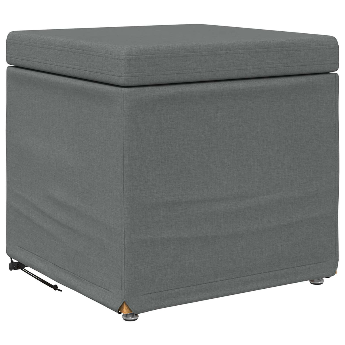 Stool Dark Grey 41 x 41 x 40 cm Fabric and Engineered Wood