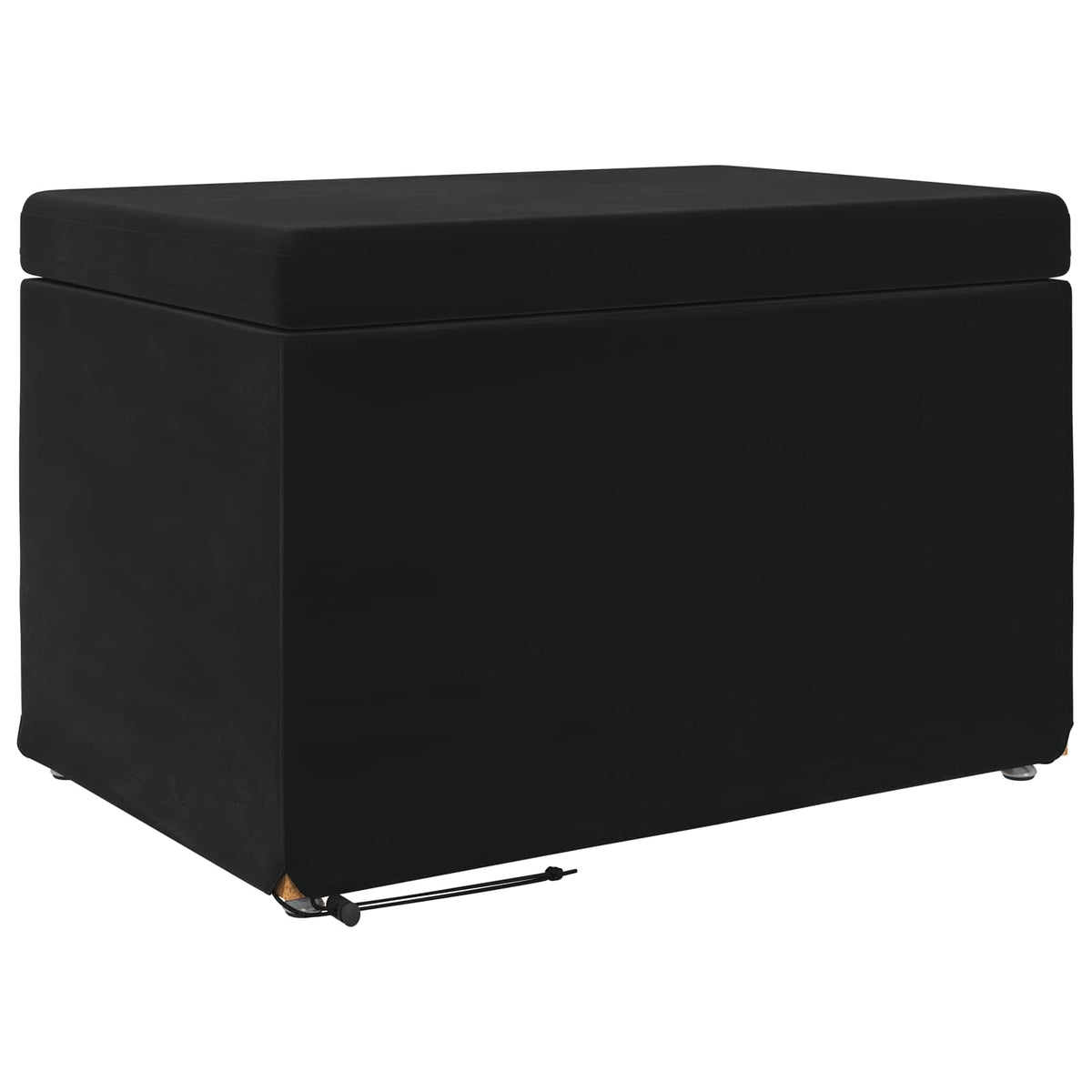 Stool Black 61 x 41 x 40 cm Velvet and Engineered Wood