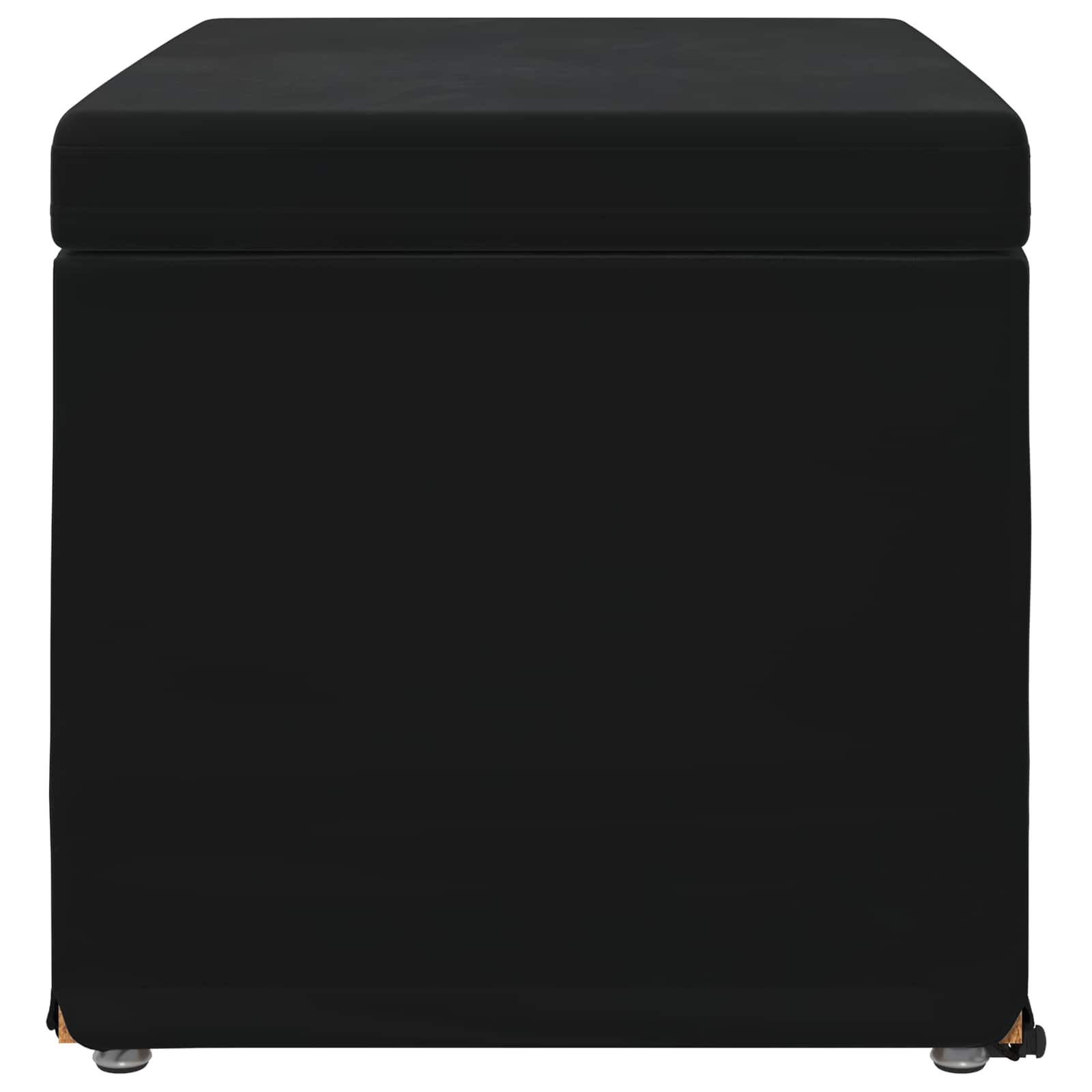 Stool Black 61 x 41 x 40 cm Velvet and Engineered Wood