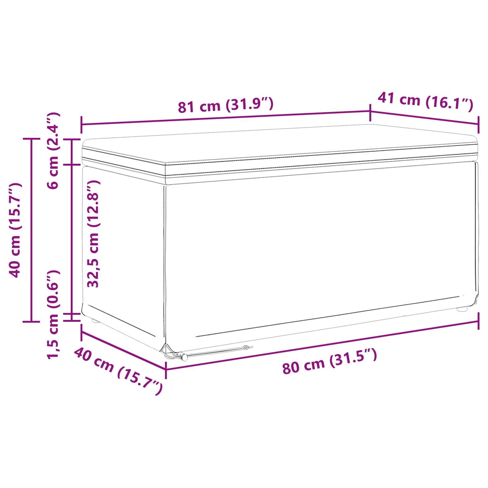 Stool Dark Grey 81 x 41 x 40 cm Fabric and Engineered Wood
