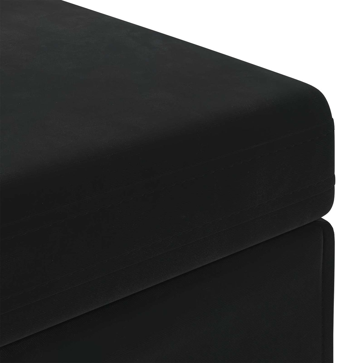 Stool Black 81 x 41 x 40 cm Velvet and Engineered Wood