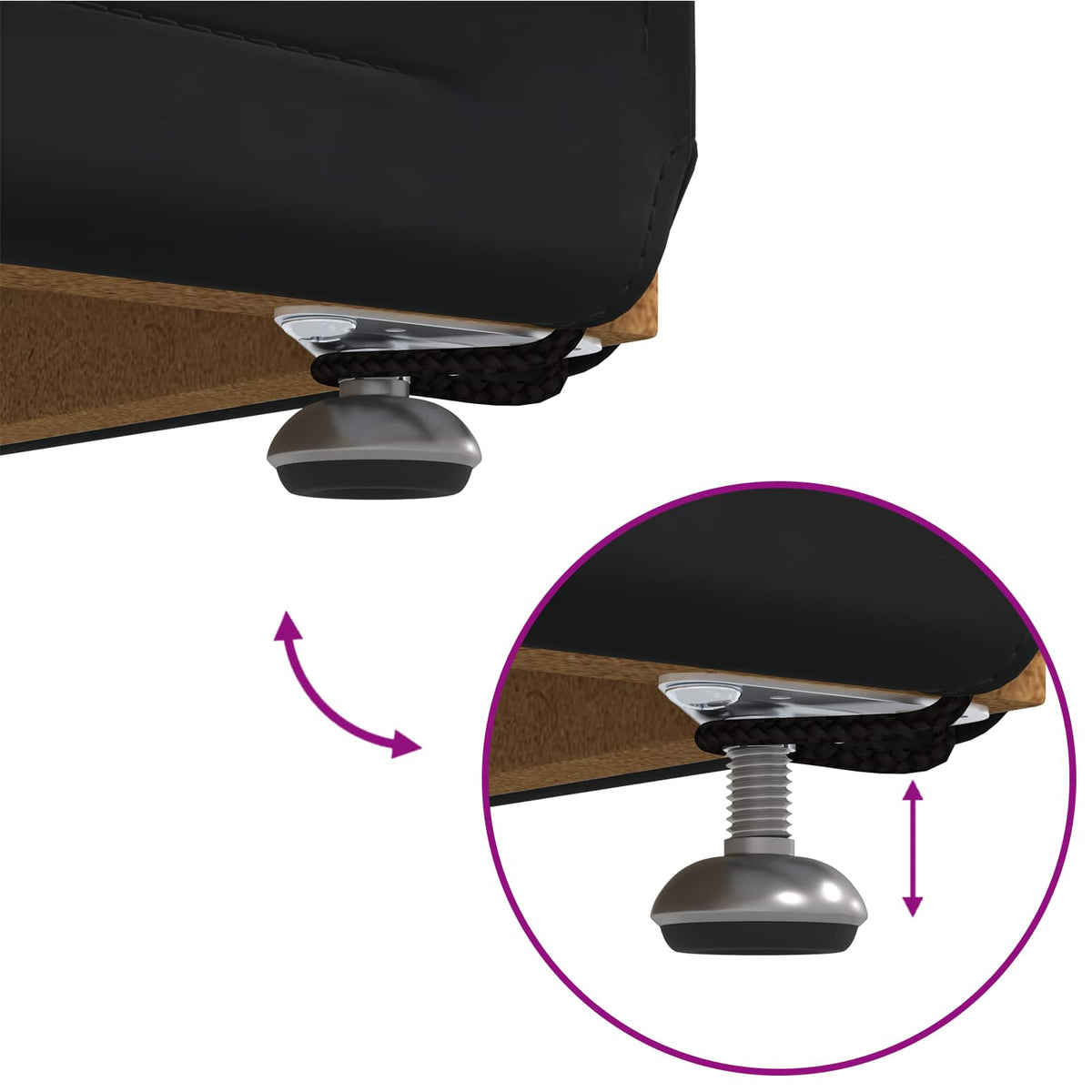 Stool Black 101 x 41 x 40 cm Velvet and Engineered Wood