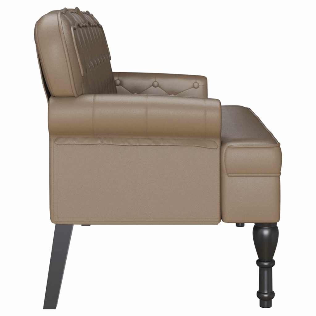 Chesterfield Bench Cappuccino 119.5 x 64.5 x 75 cm Faux Leather