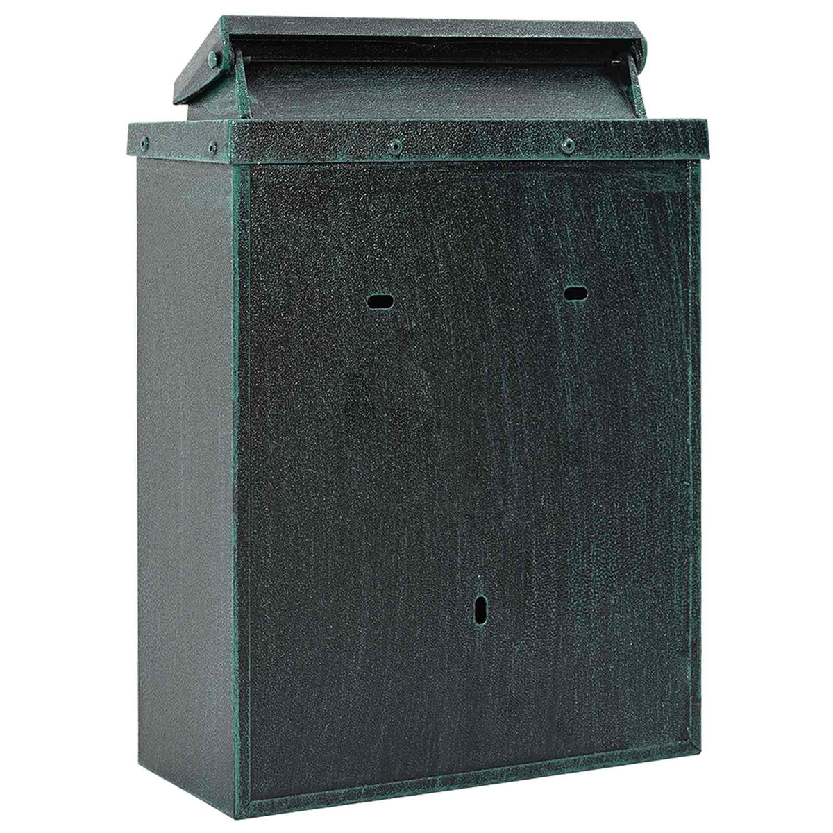 Wall Mounted Mailbox Green 29 x 13 x 41 cm Cast Aluminum