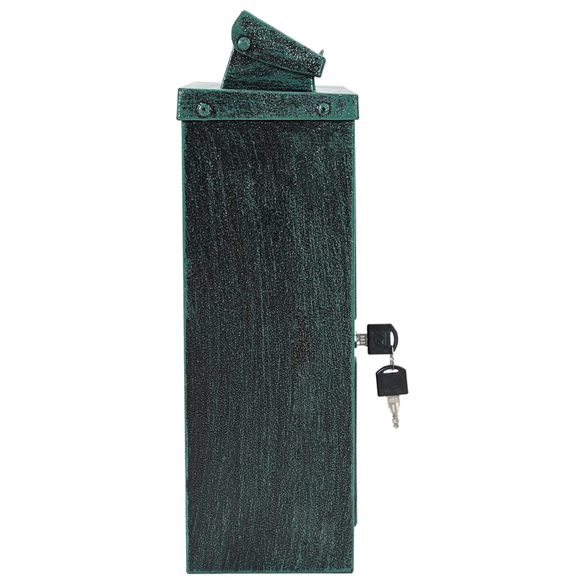Wall Mounted Mailbox Green 29 x 13 x 41 cm Cast Aluminum