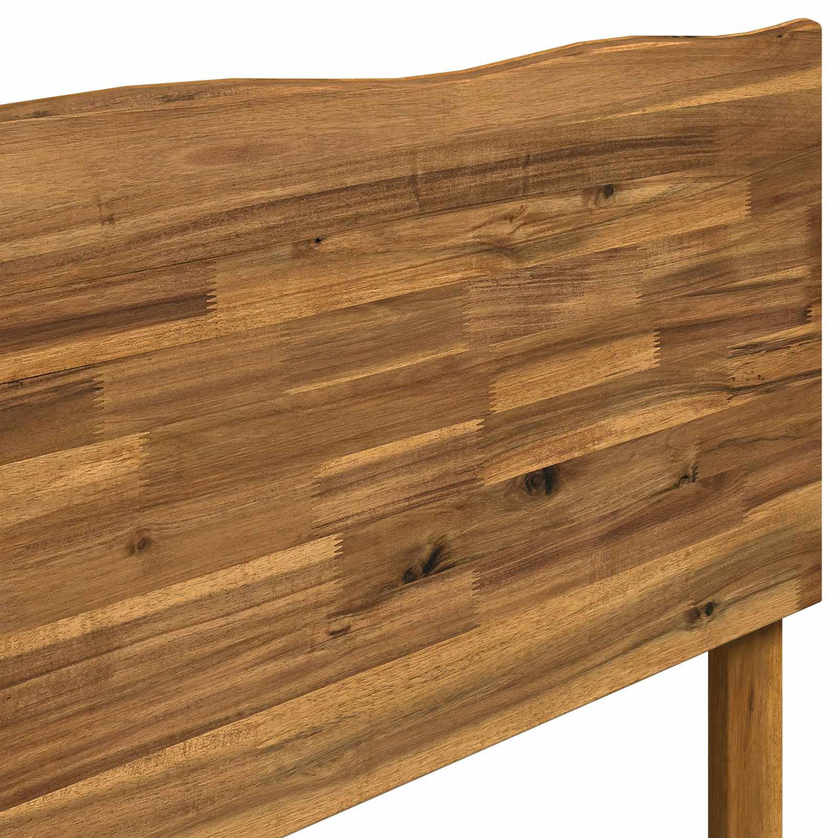 Double bed frame with headboard ROSTOCK Natural 150 x 200 cm
