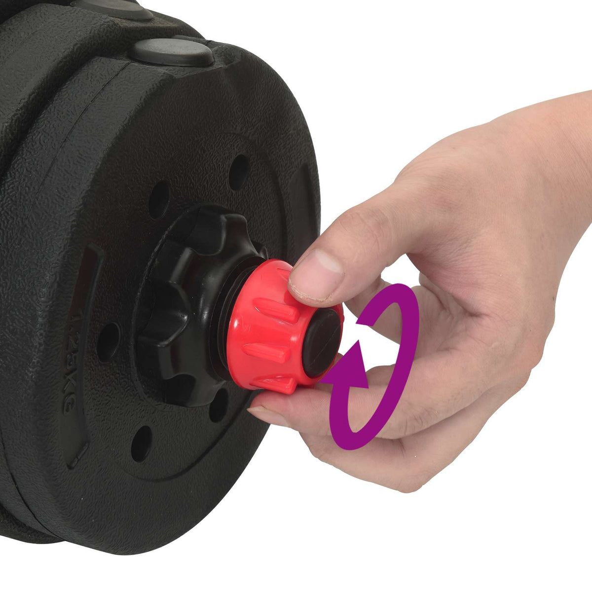 2-in-1 Dumbbell Set Black and Red 121 x 19.5 x 19.5 cm