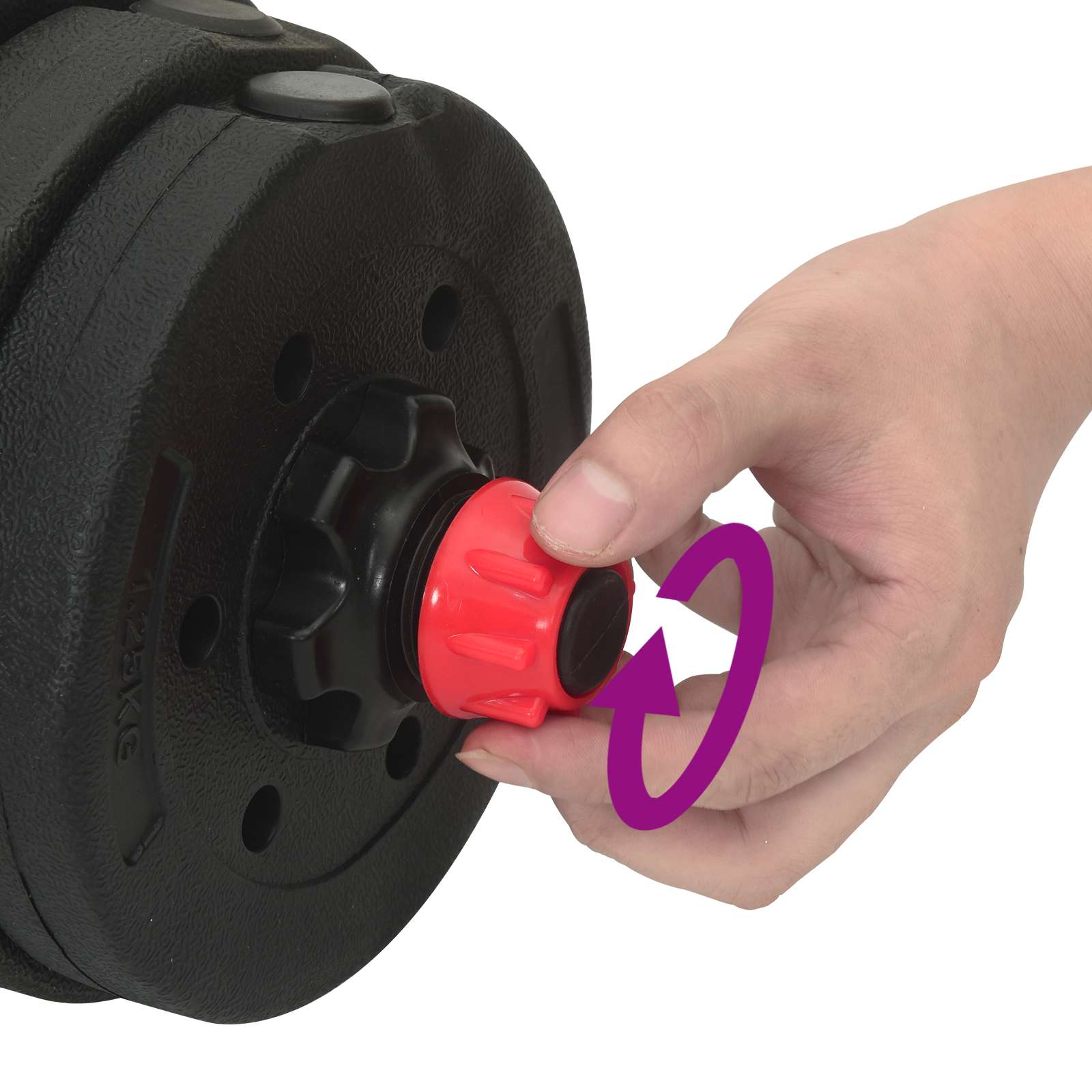 2-in-1 Dumbbell Set Black and Red 121 x 19.5 x 19.5 cm