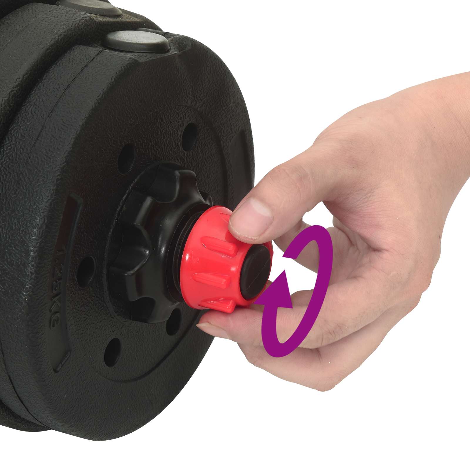 2-in-1 Dumbbell Barbell Set 30kg Black and Red