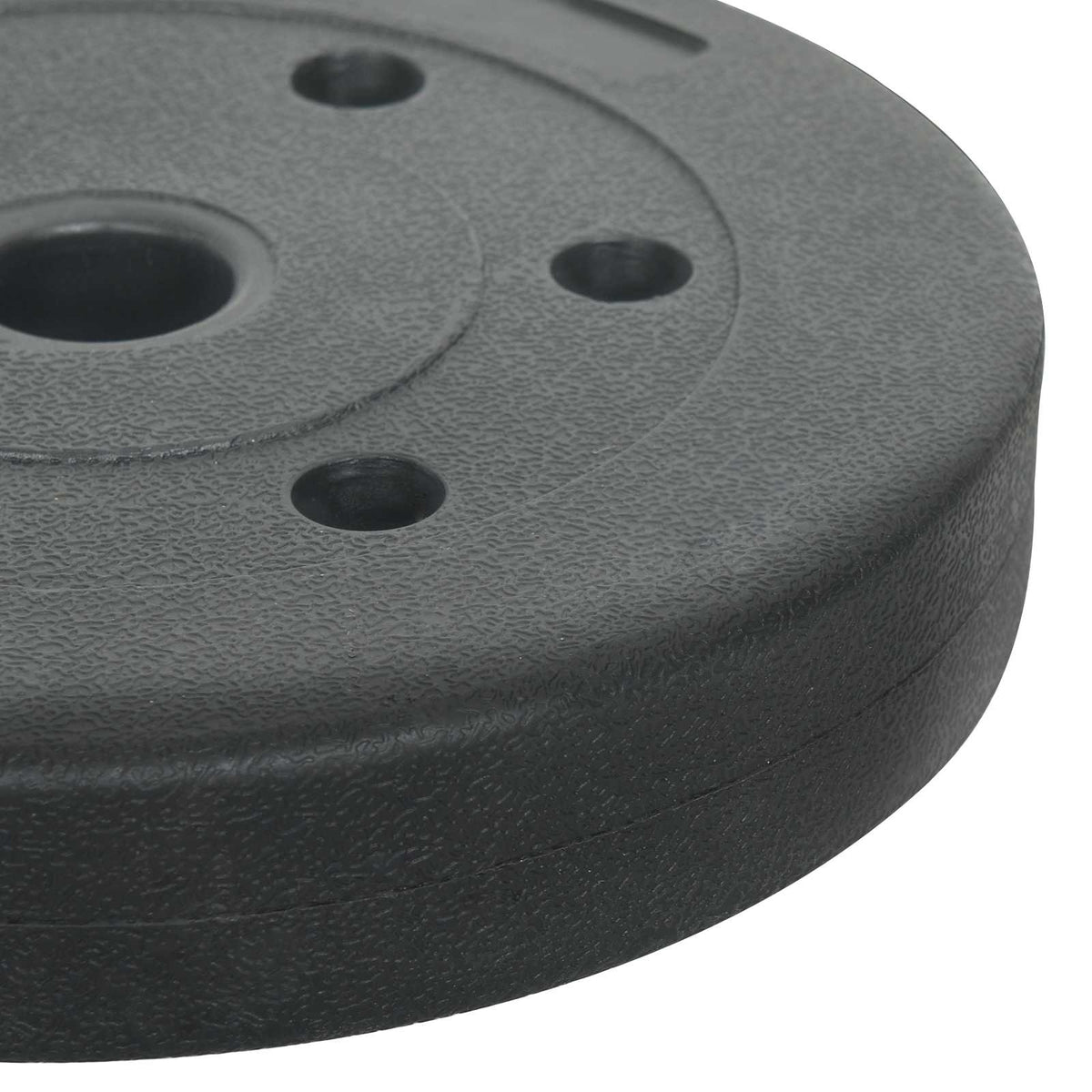 Weight Plates 4 pcs Black Ø 21.5 x 3.8 cm Cement and Iron Sand