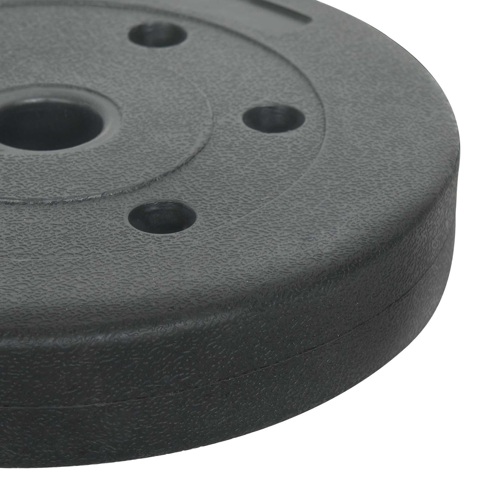 Weight Plates 4 pcs Black Ø 21.5 x 3.8 cm Cement and Iron Sand