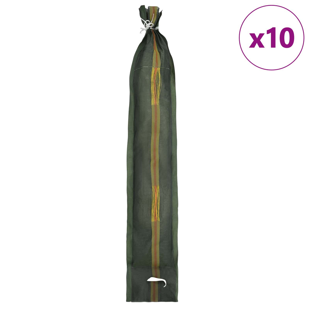 Sandbags 10 pcs Dark Green 100 x 25 cm HDPE