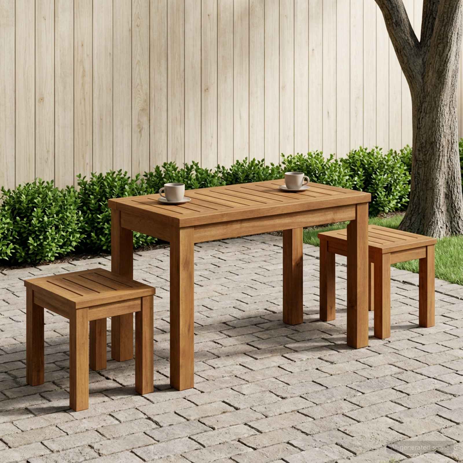 Coffee Table Natural 60.5 x 30 x 36 cm Solid Acacia Wood