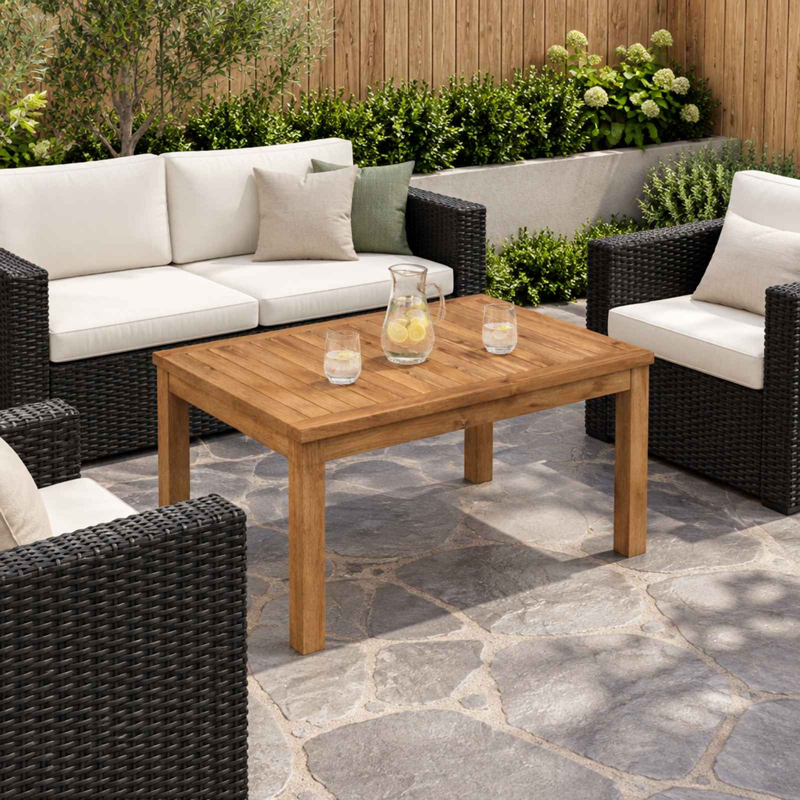 Coffee Table Natural 49 x 68.5 x 36 cm Solid Acacia Wood