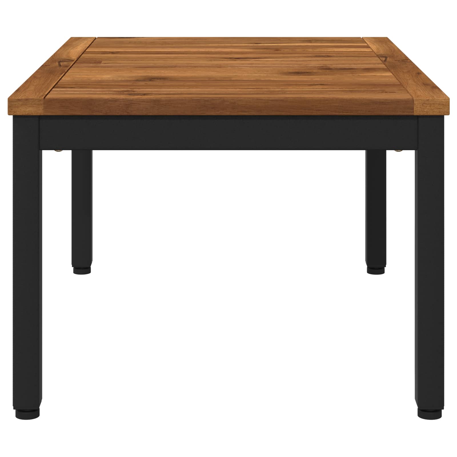 Coffee Table Natural and Black 50 x 68.5 x 36 cm