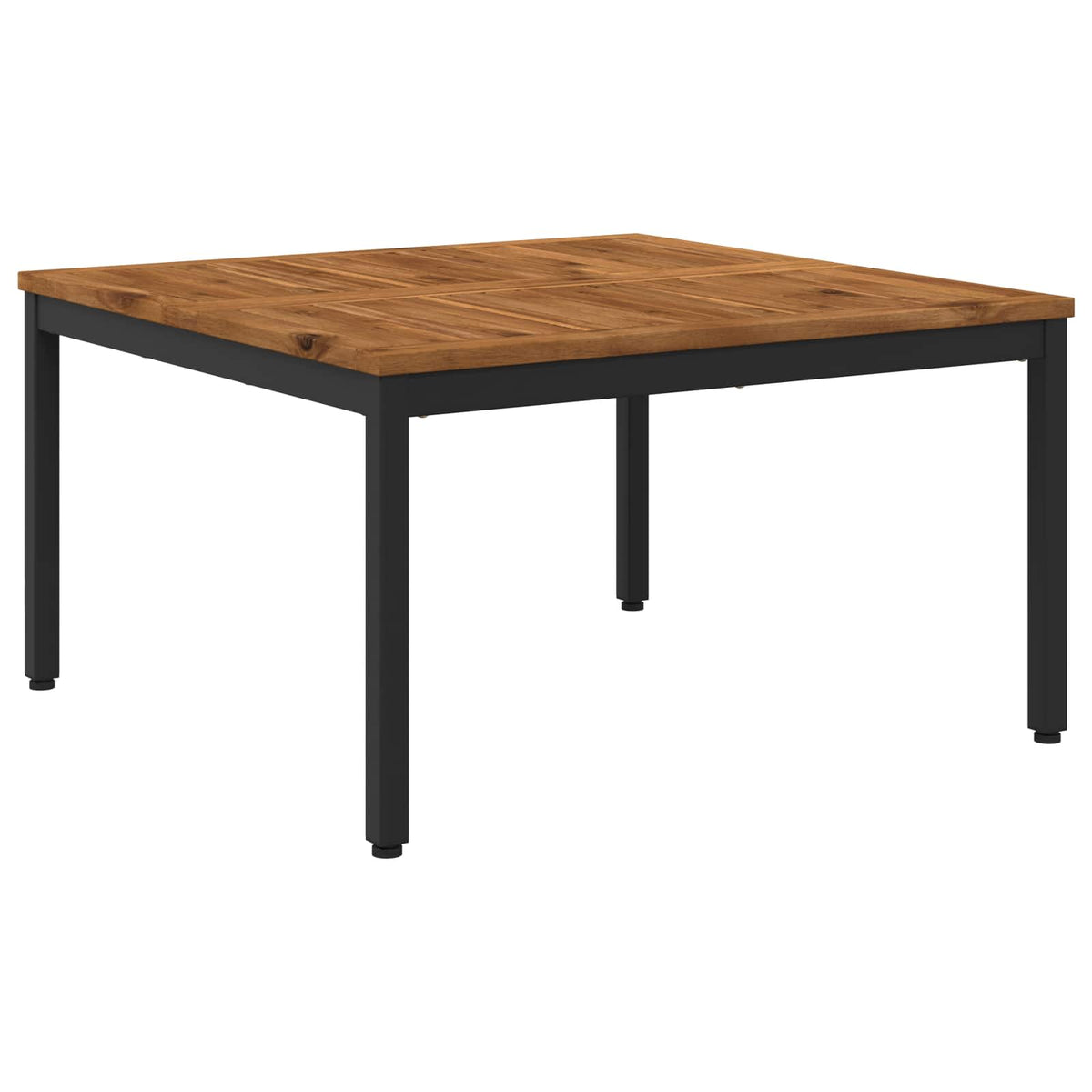 Coffee Table Natural and Black 80 x 80.5 x 45 cm