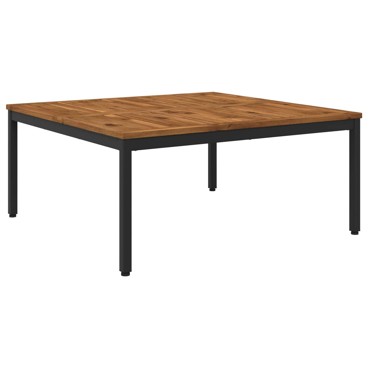Coffee Table Natural and Black 100 x 100.5 x 45 cm