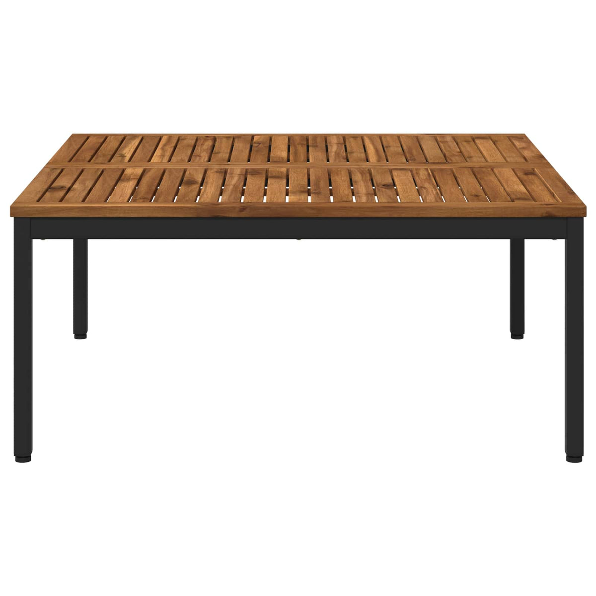Coffee Table Natural and Black 100 x 100.5 x 45 cm