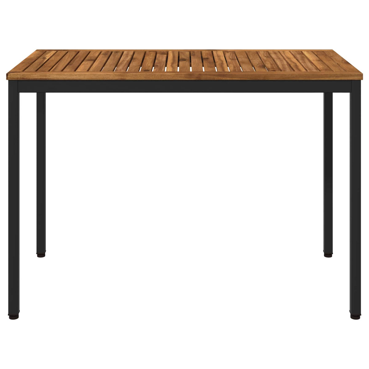 Garden Dinner Table Natural and Black 108.5 x 55 x 75 cm