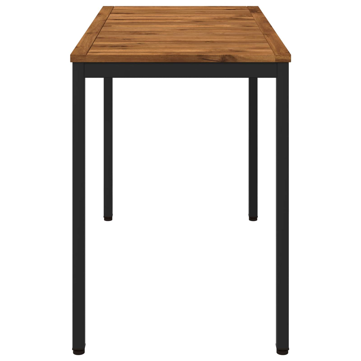 Garden Dinner Table Natural and Black 108.5 x 55 x 75 cm