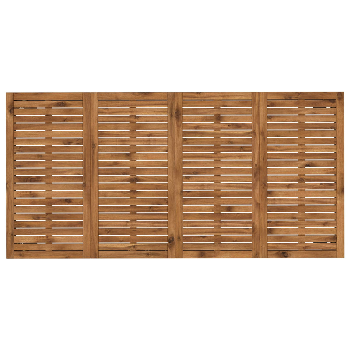 Garden Dinner Table Natural and Black 147 x 88.5 x 75 cm