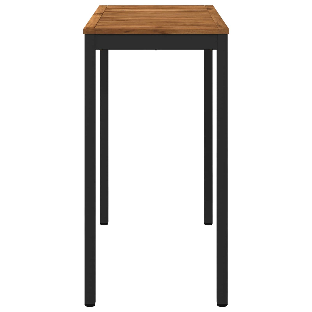 Garden Bar Table Natural and Black 108.5 x 55 x 105 cm