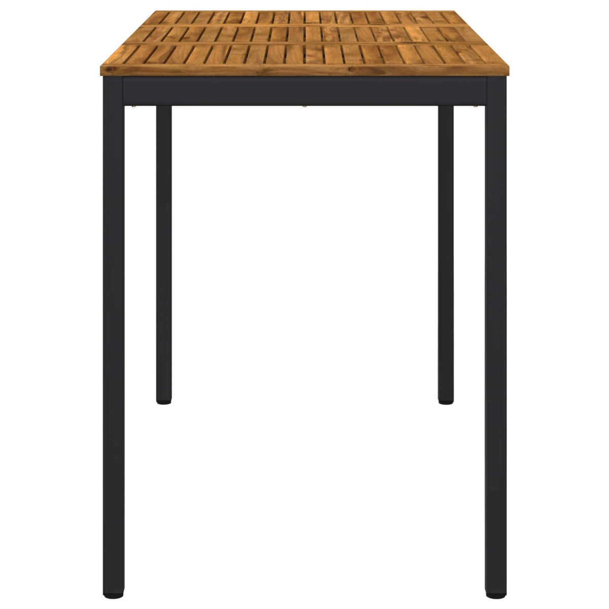 Garden Bar Table Natural and Black 141 x 80.5 x 105 cm