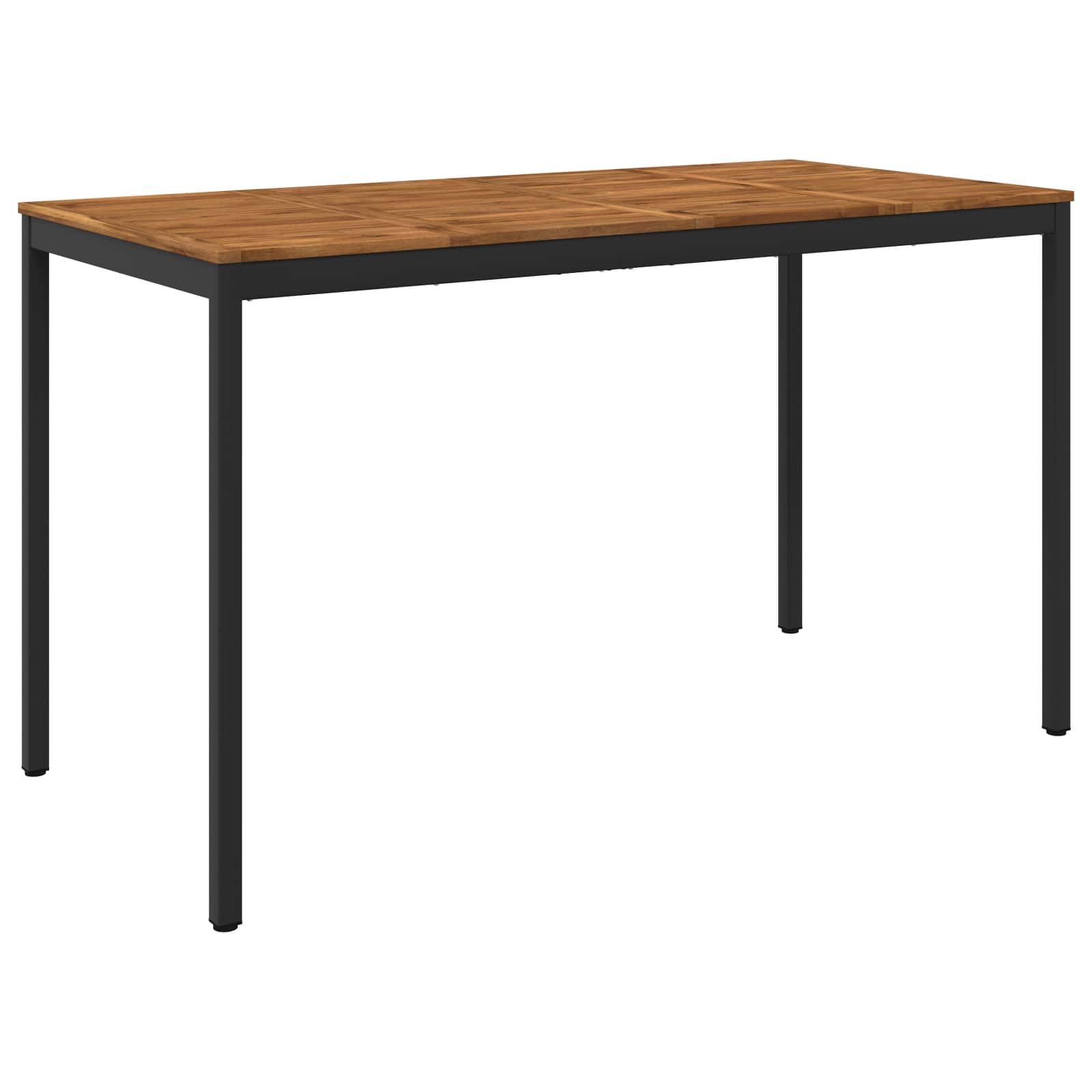 Garden Bar Table Natural and Black 180 x 88.5 x 105 cm