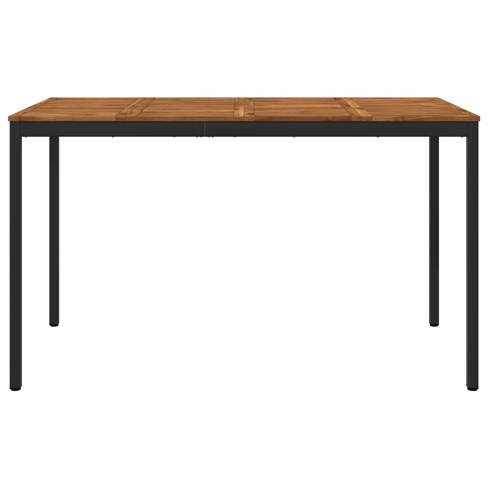 Garden Bar Table Natural and Black 180 x 88.5 x 105 cm