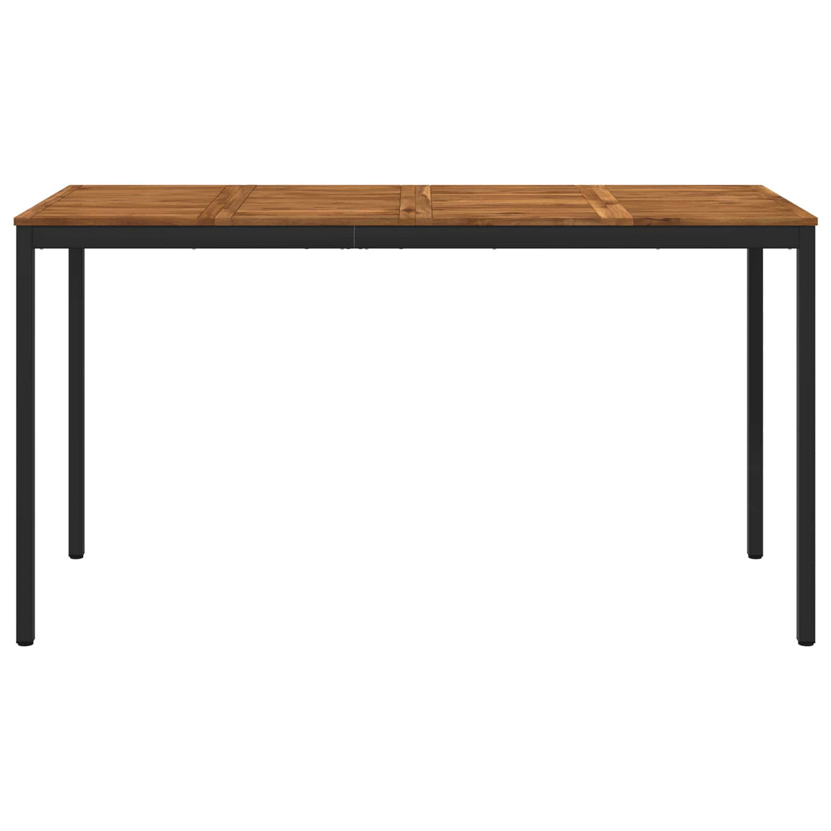 Garden Bar Table Natural and Black 196 x 80.5 x 105 cm