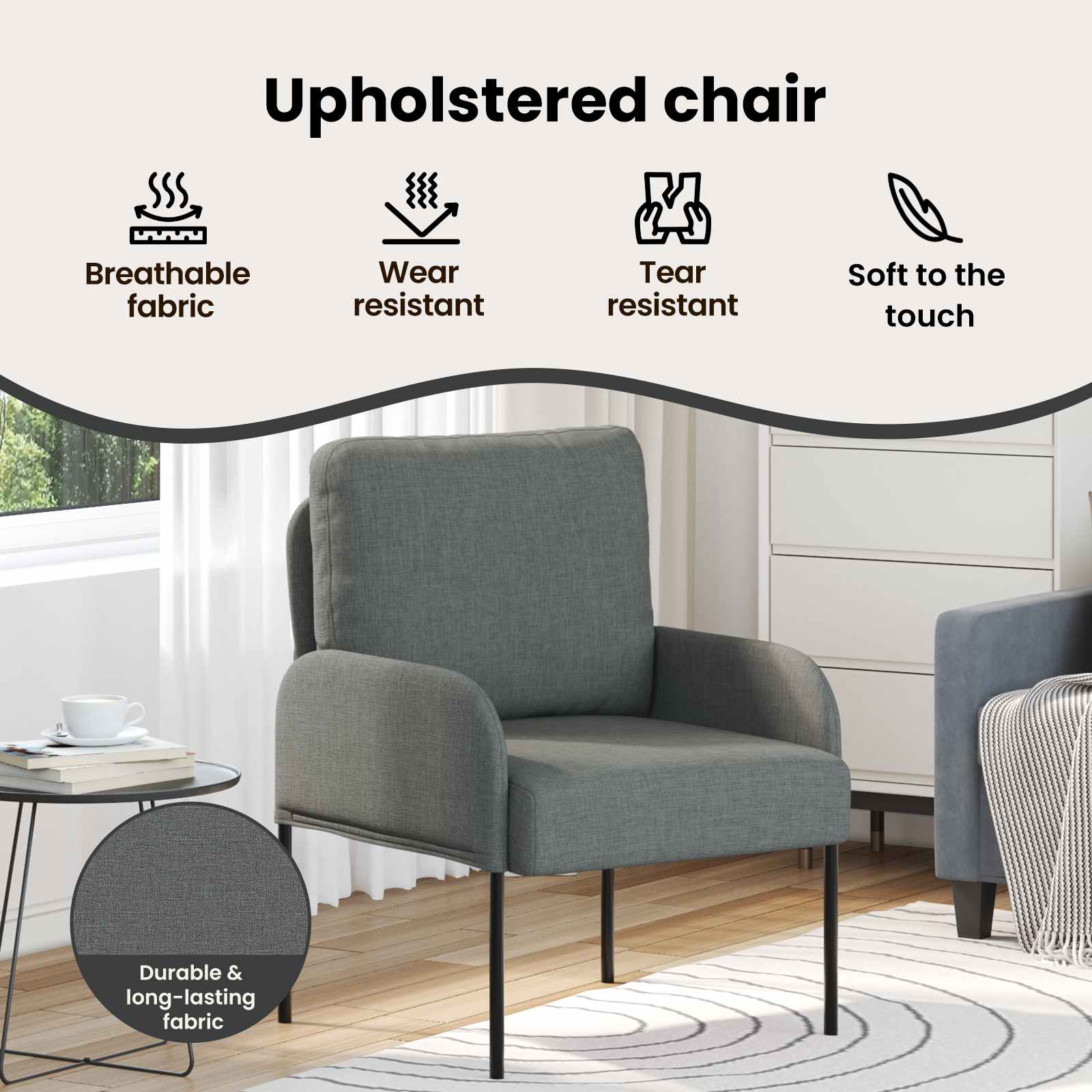 Sofas with Cushion 55cm Dark Grey Plywood