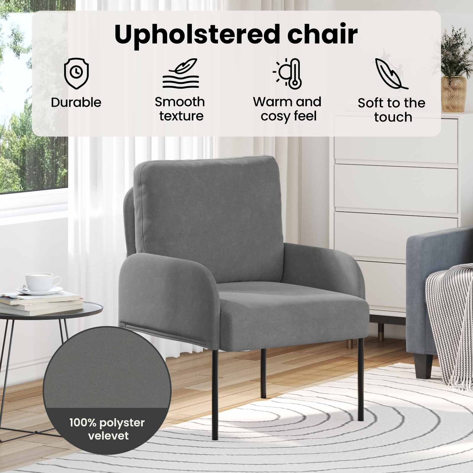 Sofas with Cushion 55cm Dark Grey Plywood