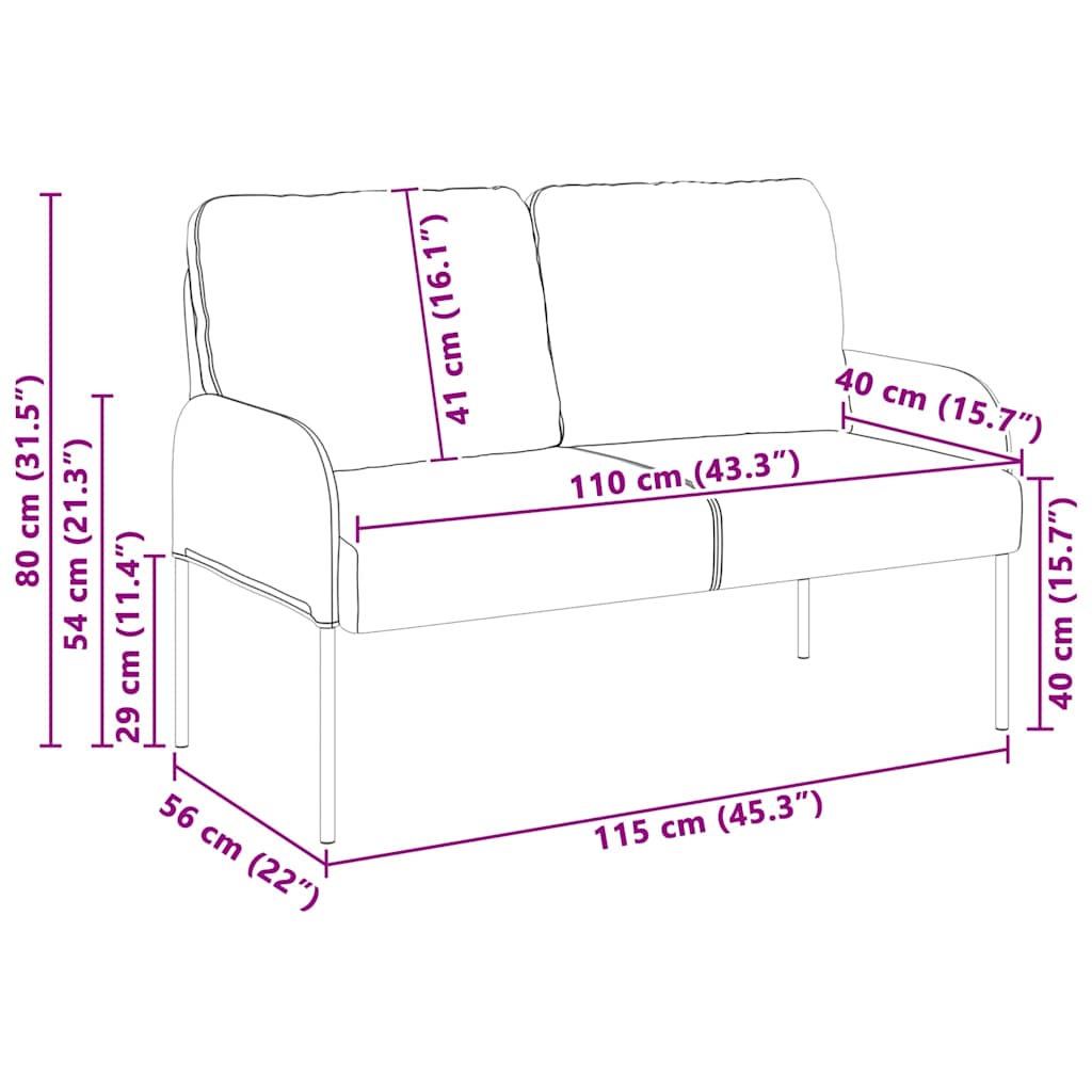 Sofas with Cushion 110cm Dark Grey Plywood