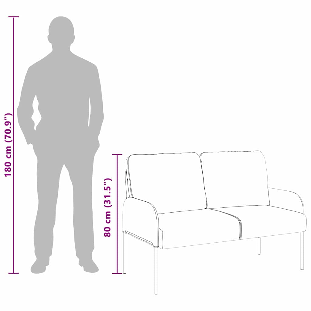 Sofas with Cushion 110cm Dark Grey Plywood