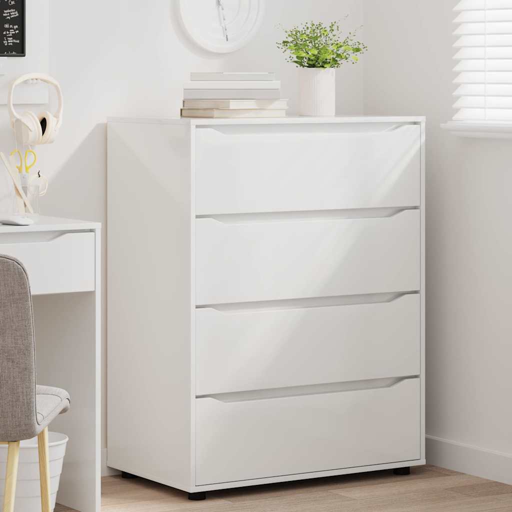 Storage Cabinets 2 pcs High Gloss White 80 x 48 x 105 cm