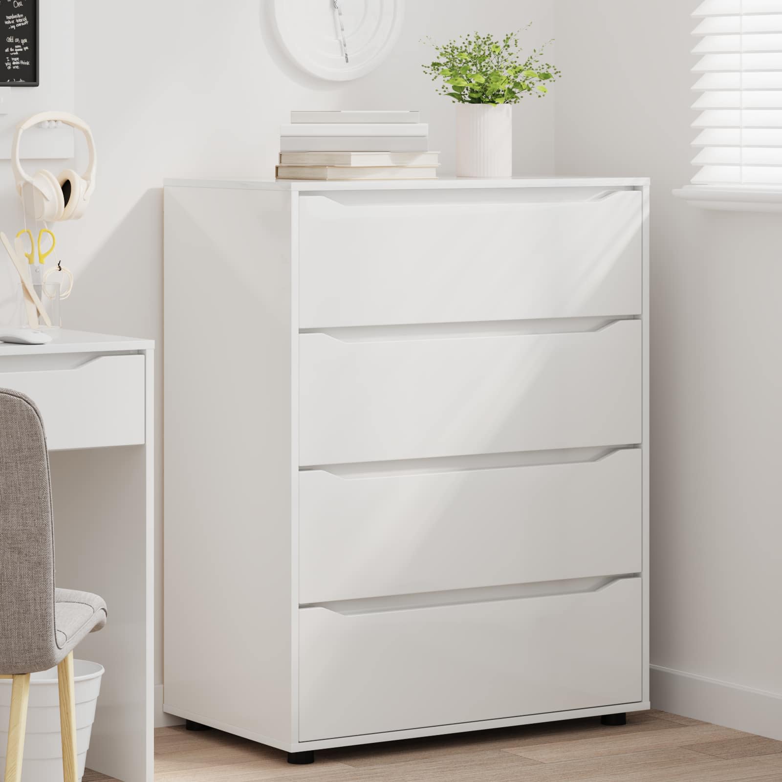 Storage Cabinets High Gloss White 80 x 48 x 105 cm