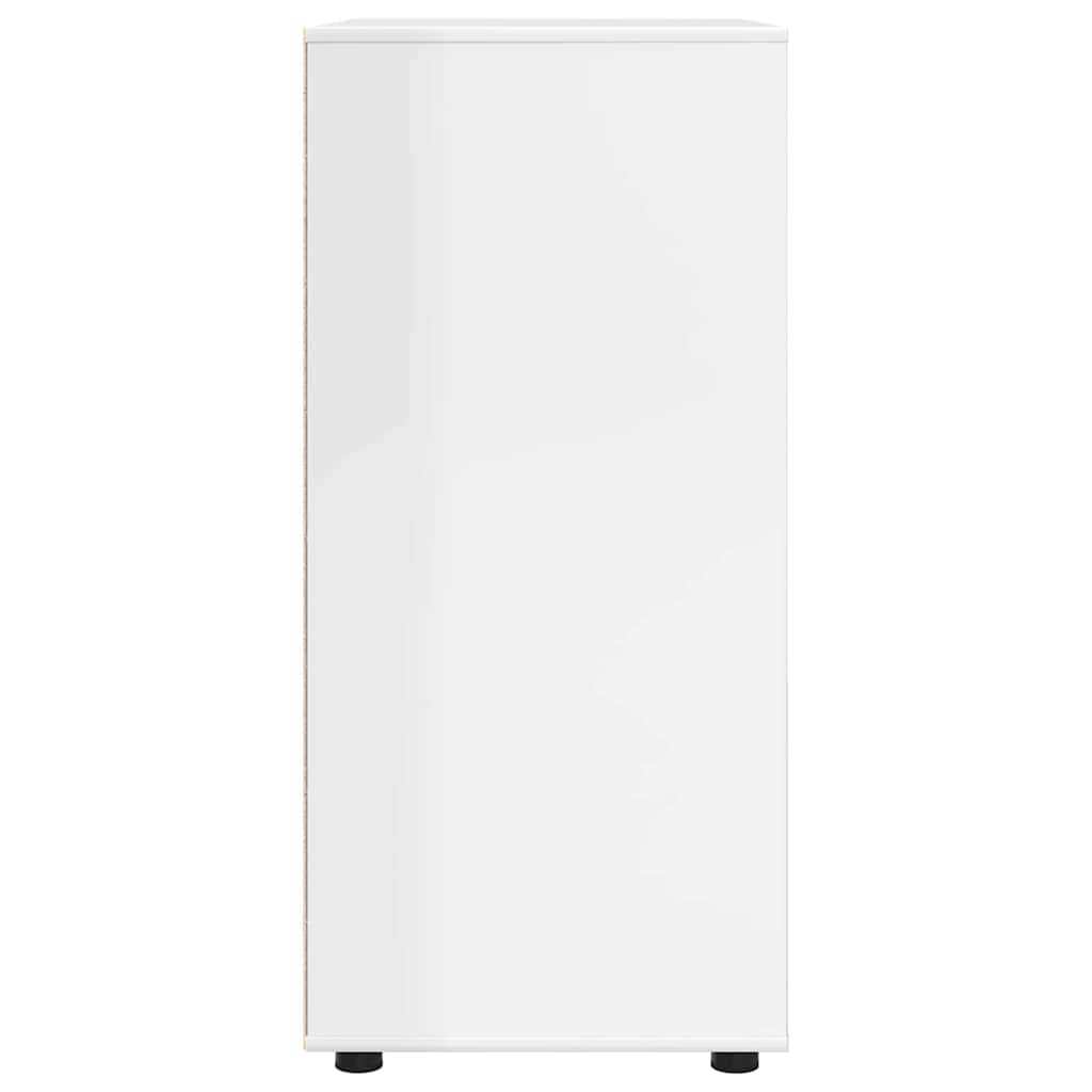 Storage Cabinets 2 pcs High Gloss White 80 x 48 x 105 cm