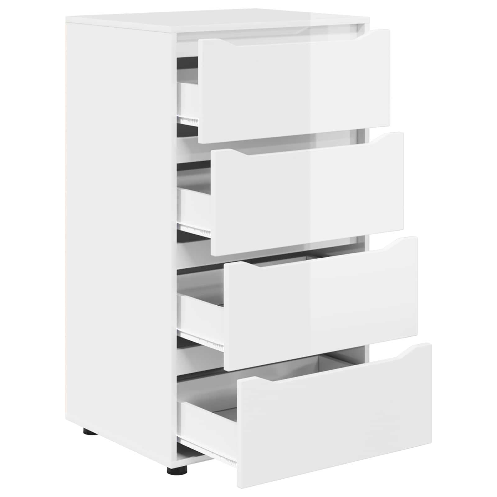 Storage Cabinets High Gloss White 60 x 48 x 105 cm
