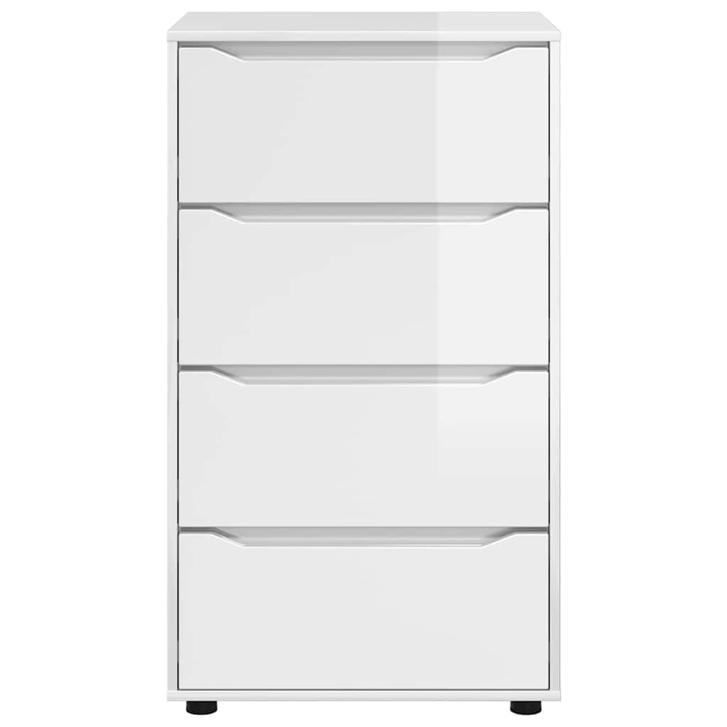 Storage Cabinets 2 pcs High Gloss White 60 x 48 x 105 cm