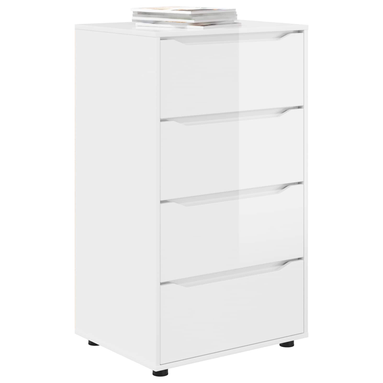 Storage Cabinets High Gloss White 60 x 48 x 105 cm