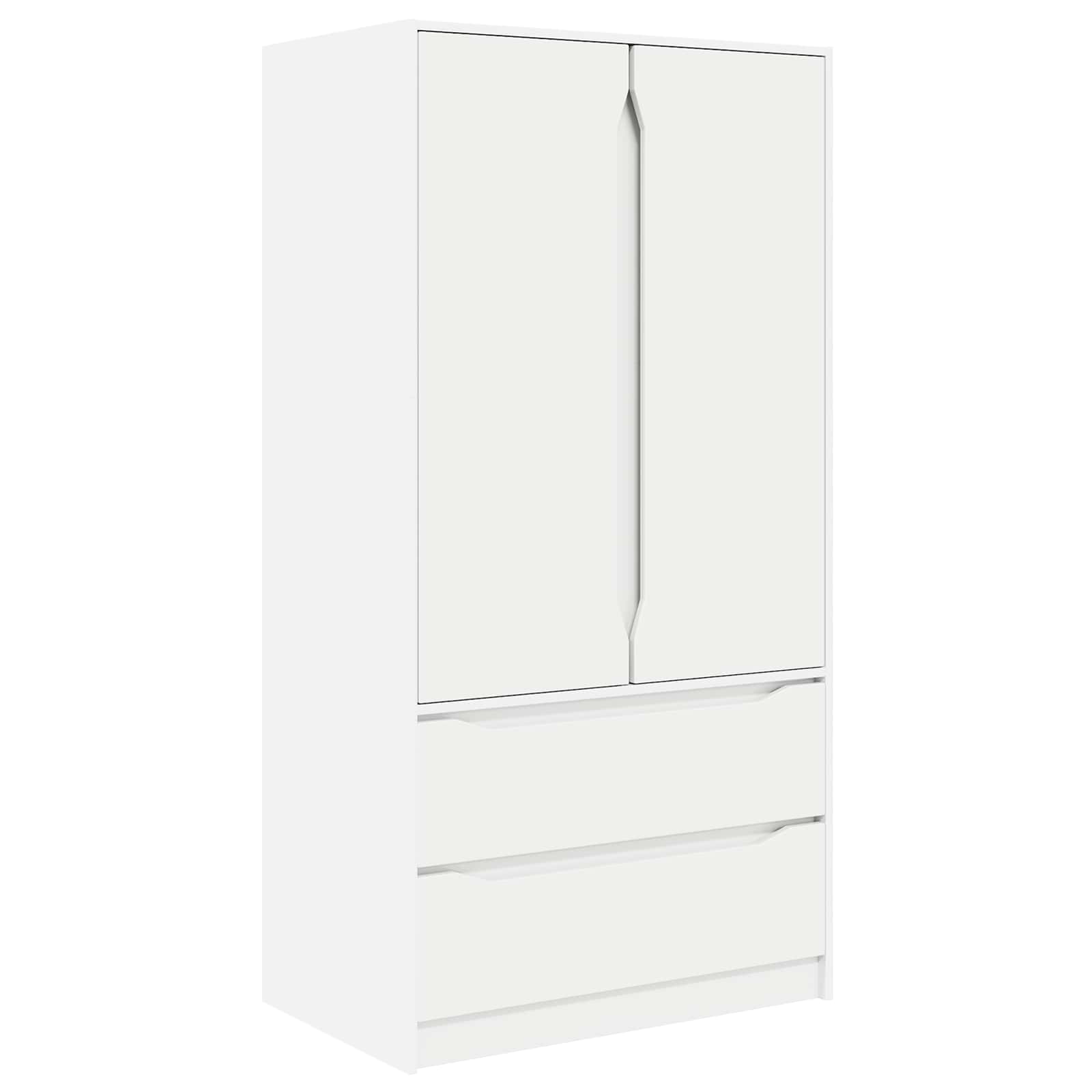 Wardrobe with Drawer White 79.5 x 49 x 156 cm Engineered Wood