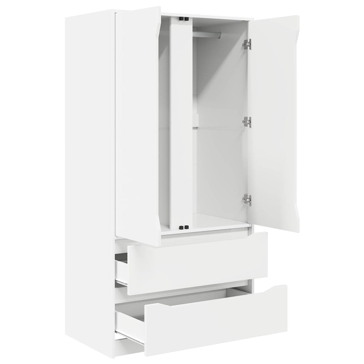 Wardrobe with Drawer White 79.5 x 49 x 156 cm Engineered Wood